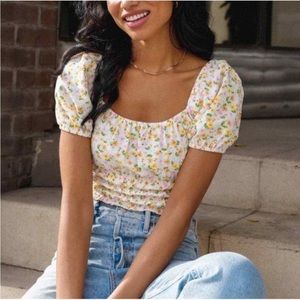 Elodie floral crop top